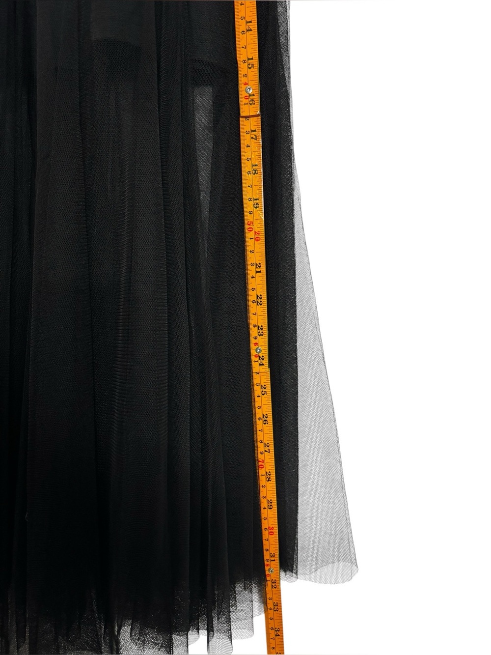 Eesome Black Sheer Pleated Tulle Midi Skirt S Y2K Goth Romantic Whimsigoth - Picture 8 of 9